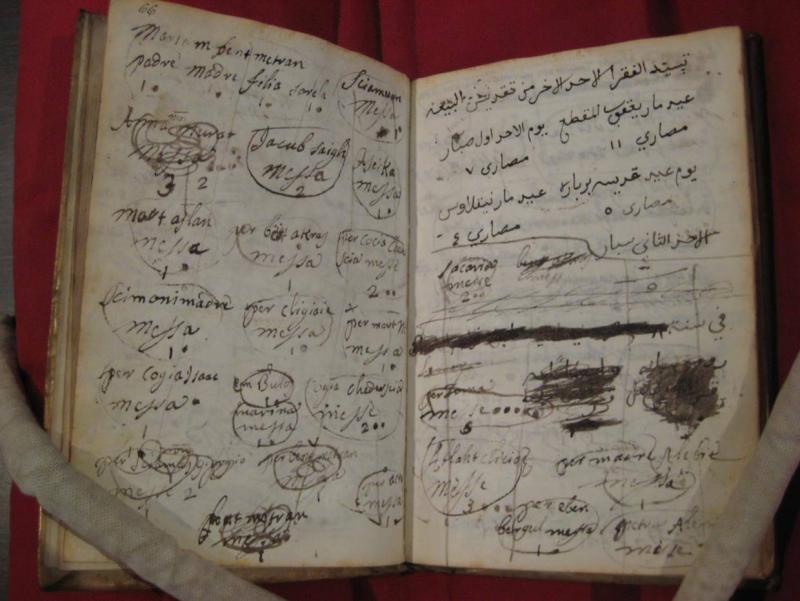 A Diary written in arabic from an Eastern Christian living in Rome in the 18th century. 